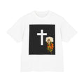 Christian Cross with Saint Illustration T-Shirt | Religious Faith Tee