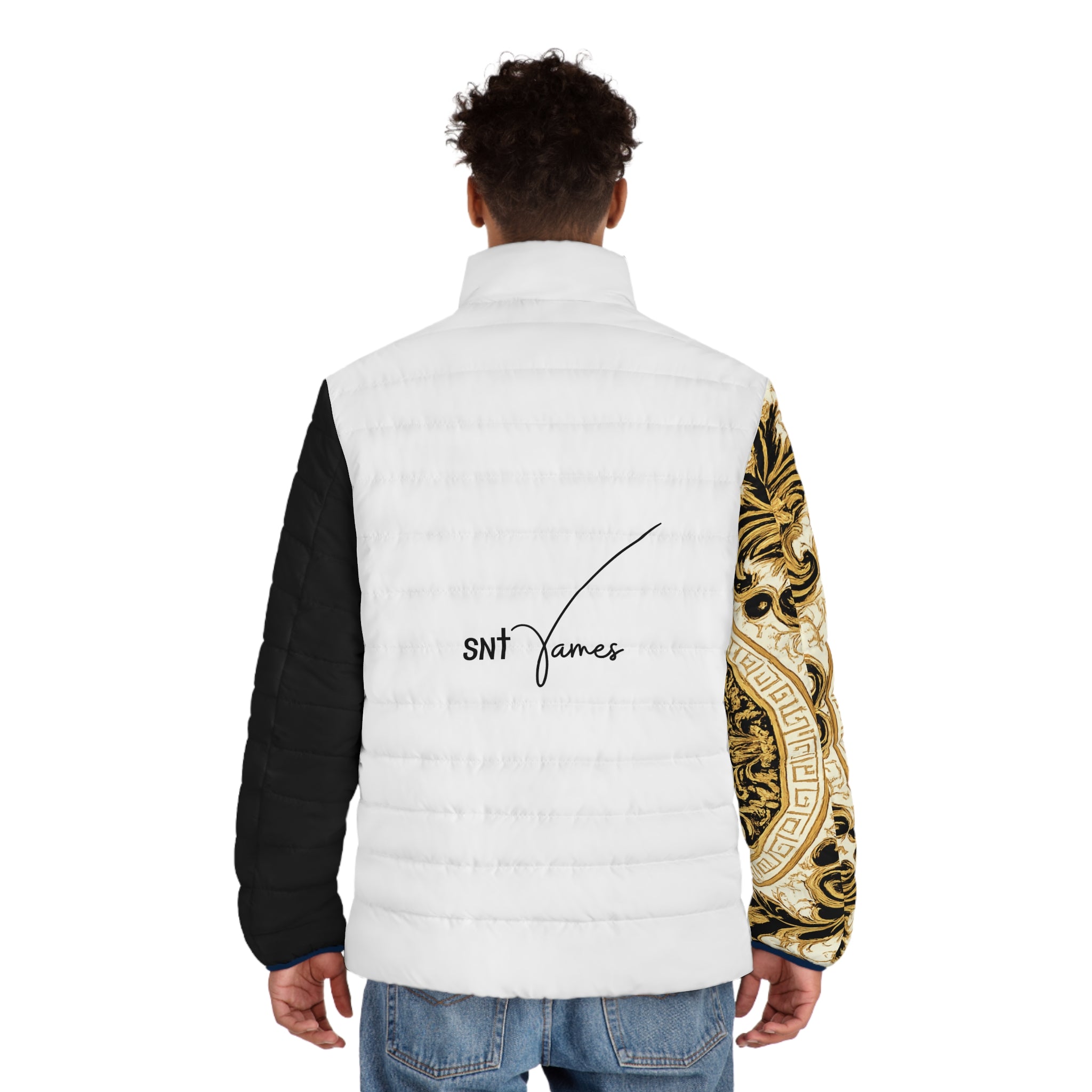 Baroque Angel Medallion Puffer Jacket | Men's Puffer Jacket