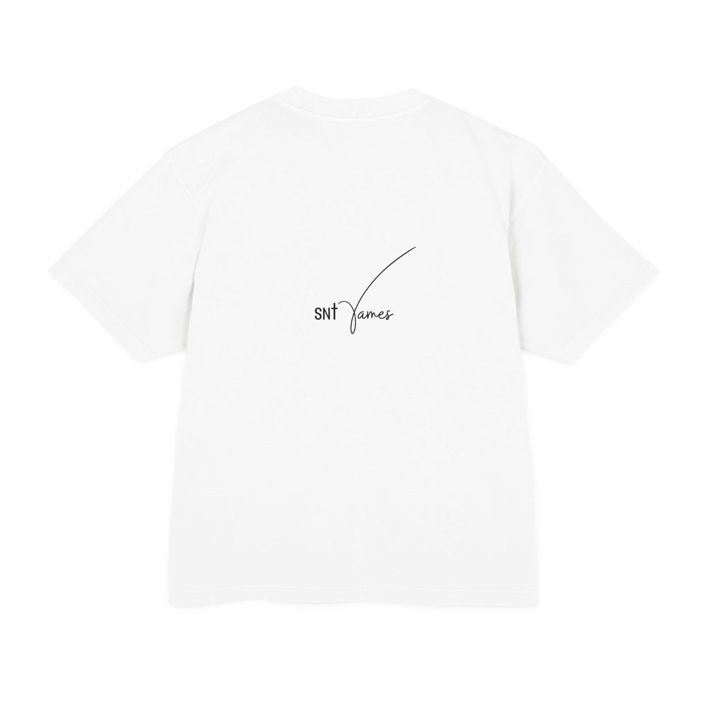Christian Cross with Saint Illustration T-Shirt | Religious Faith Tee