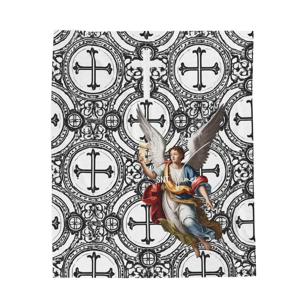 Sacred Heart Saints blanket | Religious Iconography Velveteen Plush Blanket