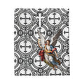 Sacred Heart Saints blanket | Religious Iconography Velveteen Plush Blanket