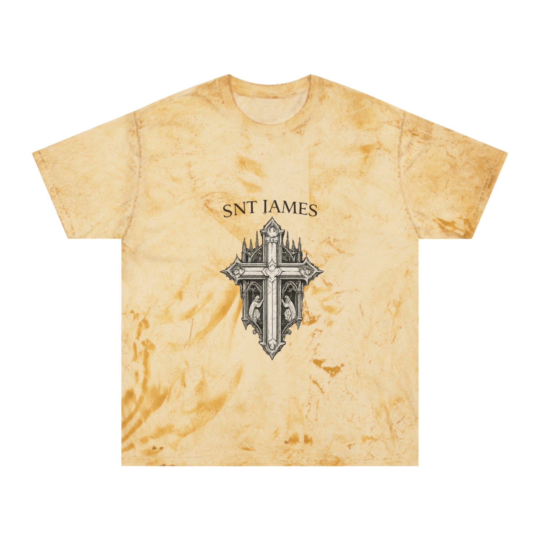 Saint James Cross Graphic T-Shirt | Distressed Tie-Dye Tee