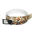 Baroque Heart Pattern Belt | Ornate Gold Scrollwork Waist Accessory
