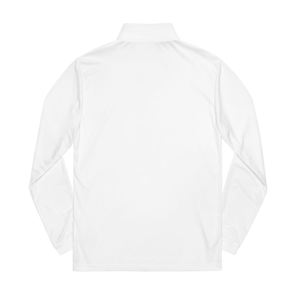 Embroidered Floral Wreath Quarter-Zip Pullover | Athletic Top