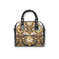 Ornate Baroque Heart Motif Shoulder Handbag | Vintage Floral Damask Pattern