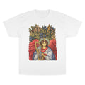 Victorian Angel with Harp T-Shirt | Floral Halo Illustration